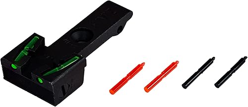 Vista 9 de HIVIZ Adjustable Fiber Optic Rear Sight w/LightPipes for Ruger, Smith & Wesson and Glock