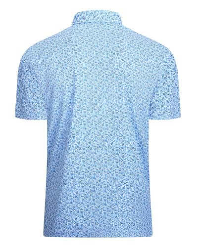 Image of Damipow Premium Golf Shirts for Men Dry Fit Performance Polo Short Sleeve Collared Shirt
