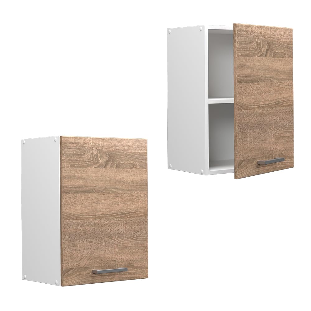 Glazen keukenkast R-Line Antraciet Hoogglans 60 cm Vicco | Antraciet