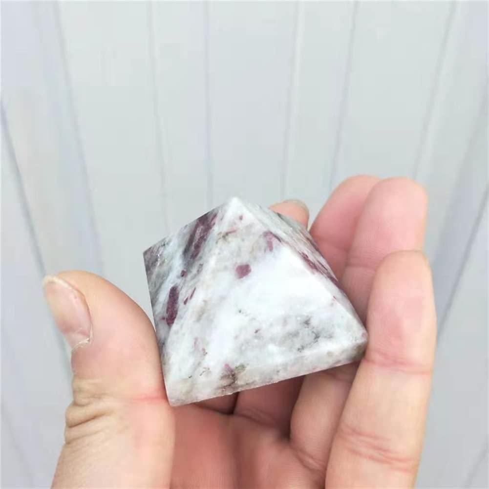 Cristallo Naturale Grezzo 1pc tormalina Rossa Naturale piramidi Rubellite Cristallo Pietra Grezza 40MM-50MM Adatto for la casa Collezioni di casa (Color : 1pc 40mm)