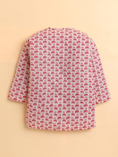 Image of POLKA TOTS 100% Cotton Elegant Traditional Dhoti Kurta Set for Baby Boys | Ultra-soft Cotton Ethnic Dress for Festivals and Weddings | Traditional Angrakha Dress for Kids Boys