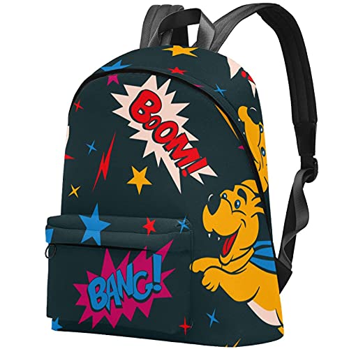 Mochila divertida para ordenador portátil, diseño de gatos y perros, para hombres y mujeres, EZIOLY