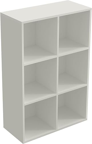 Miniatura 22 de Estantería de almacenamiento de 12 cubos, estantería abierta de madera de 3 niveles para el hogar y la oficina, vitrina, blanco cálido Blanco