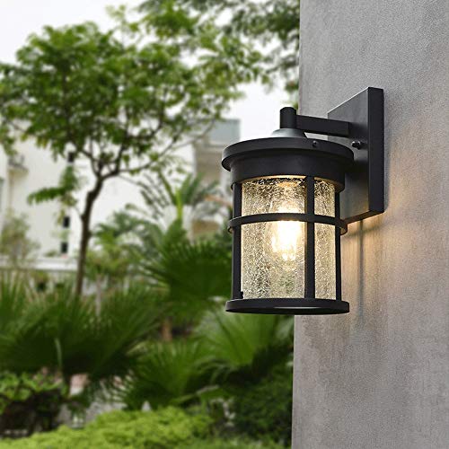 Sconce étanche E27 applique murale extérieure en verre pour balcon