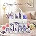 BODY & EARTH Spa Gift Baskets for Women 11pcs Lavender Gift Sets with Bubble Bath, Shower Gel, Body Lotion, Mom Birthday Gifts, Spa Kit, Purple Gift for Her, Mothers Day Gifts for Mom