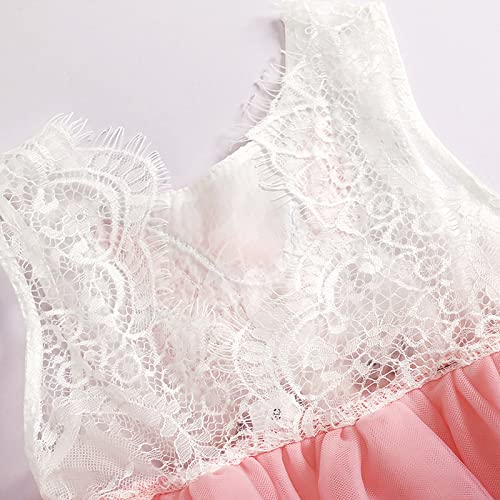 Kids Toddler Baby Girl Easter Outfits Bunny Sleeveless Dress Lace Tutu Skirt One Piece Mesh Summer Princess Sundress4