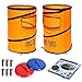 Win SPORTS Folding Disc Toss Game Set - Flying Disc Toss Dunk Game Set - Includes 2 Disc Targets with Bean Bag & 2 Flying Discs & Carrying Case - Great for Backyard,BBQs,Tailgating