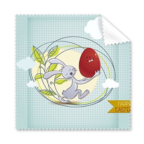 Chiffon microfibre Joyeuses Pâques pour lunettes et écrans, lot de 5 essuie-verres