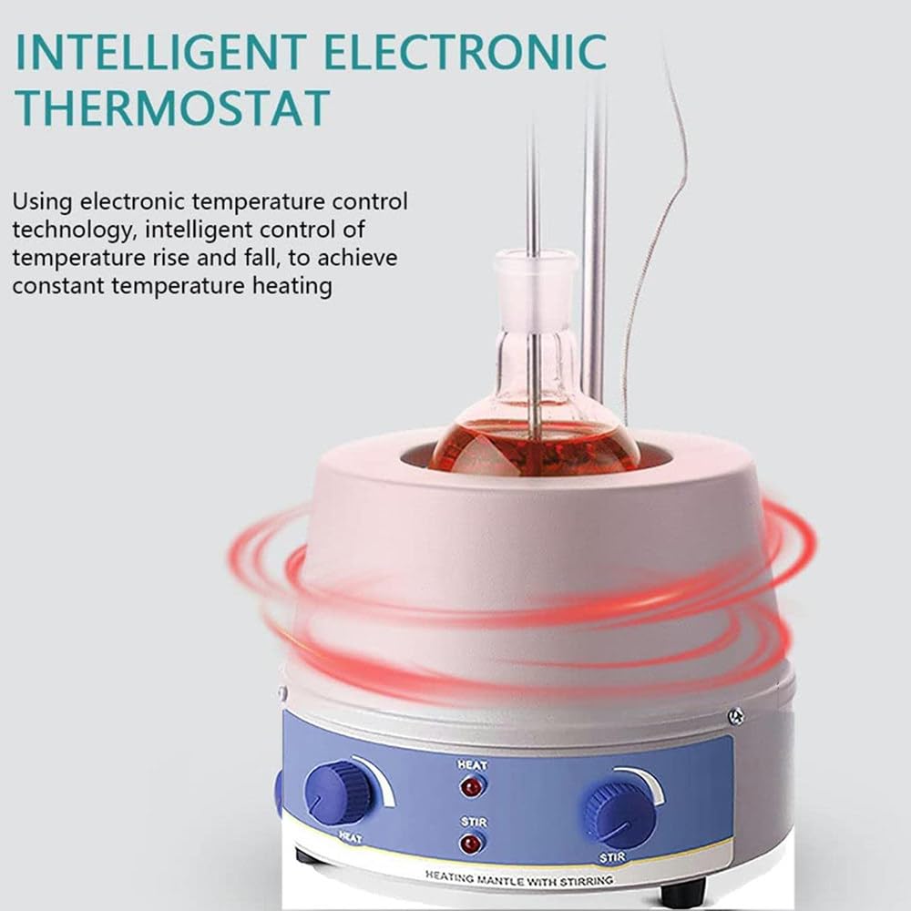 Agitador Magnético, Manto Calefactor Magnético, Capacidad De Agitación De 100 Ml a 2000 Ml, Control De Temperatura De 380 ℃, 0~1600 Rpm, Equipo De Laboratorio,250ml