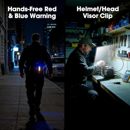 Image of 2pack Rechargeable EDC Flat Flashlight with COB Lights, UV Blacklight, Red, Super Bright LED Combo 3in1 Portable Pocket lights, Pocket Mini Magnetic EDC Flashlight with Clip for Working, Repairing
