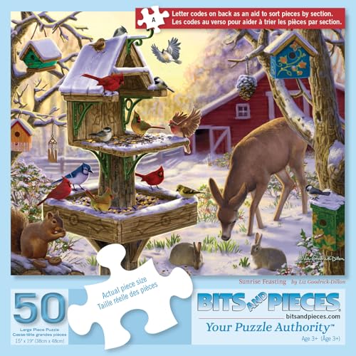 Bits and Pieces Rompecabezas para Adultos – Sunrise Feasting por Liz Goodrick Dillon – Obra de Arte Hermosa, Piezas Aleatorias, Duradero (500 Piezas 18 in x 24 in) miniatura 1