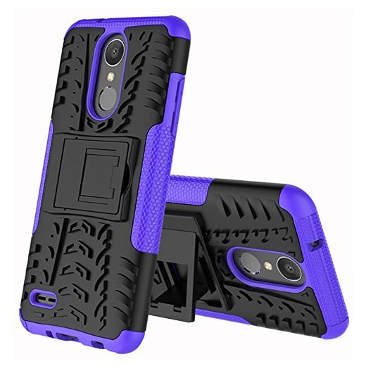 Yiakeng Compatible for LG Zone 4 Case,LG Aristo 2/3, LG Phoenix 4, LG Tribute Empire/Tribute Dynasty,LG Fortune 2,LG Risio 3,Wallet Hard Protective Flip Phone Cases with A Kickstand (Purple)