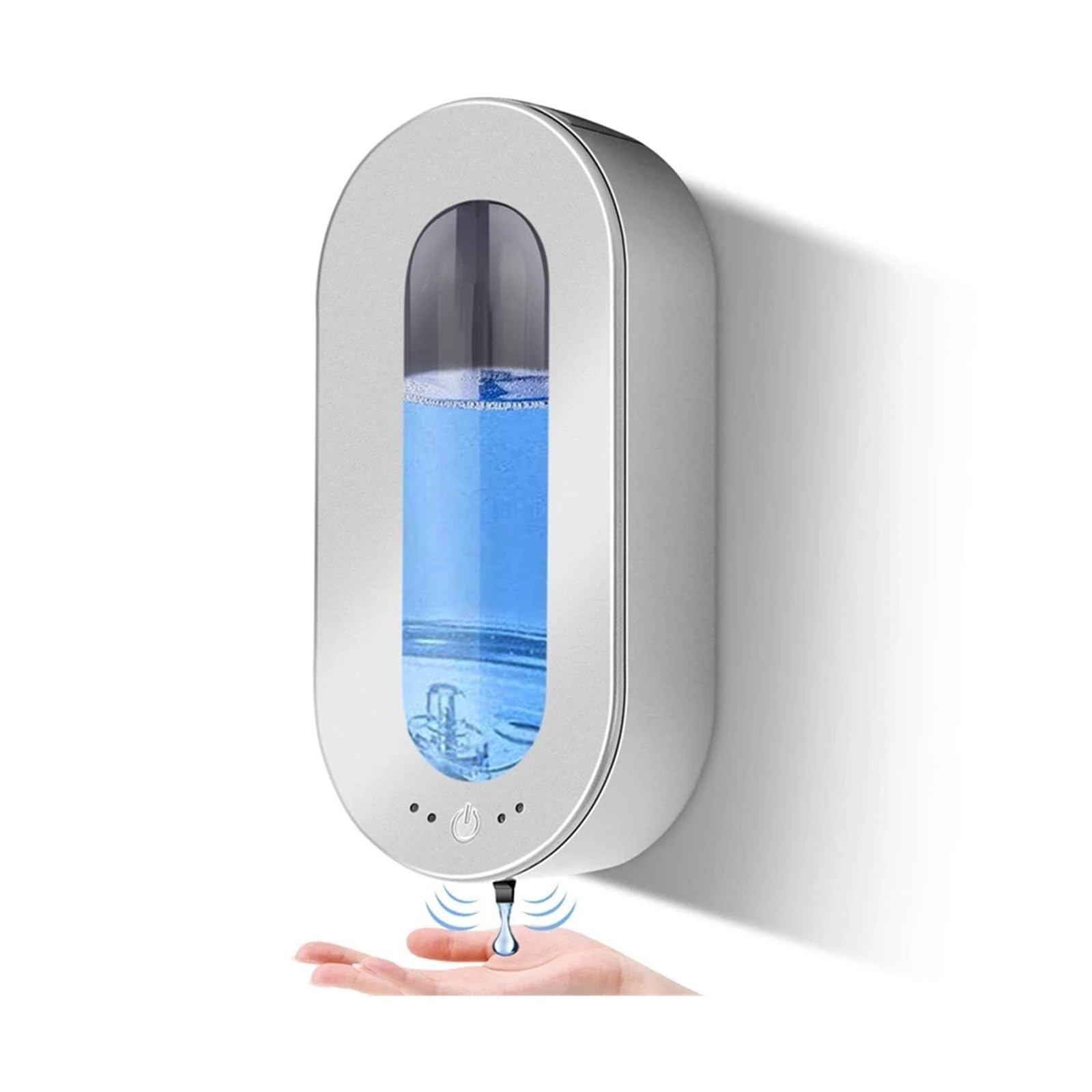 Dispensador automático de jabón con sensor de movimiento, soporte de pared, 700 ml, sin contacto para jabón líquido y gel