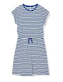 Kleid mit Streifen, Rundhals und Tunnelzug Hüfthöhe