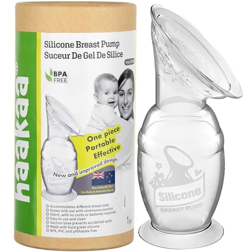 Image of haakaa Manual Breast Pump for Breastfeeding, BPA Free, 4oz/100ml