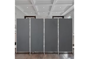 Maxhonor 4-Panel Room Divider | 6 FT Tall Folding Privacy Screen
