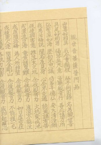 紙本肉筆　観音心経　記載あり　共箱　送料込み250622 掛軸 星観『雲上観音』仏画 絹本 肉筆 共箱付 掛け軸 a12198の
