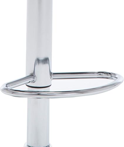 Miniatura 18 de AC Pacific Taburete de bar giratorio ajustable contemporáneo con cojín y reposabrazos, 24-33 pulgadas, color blanco Blanco,Blanco (Daisy