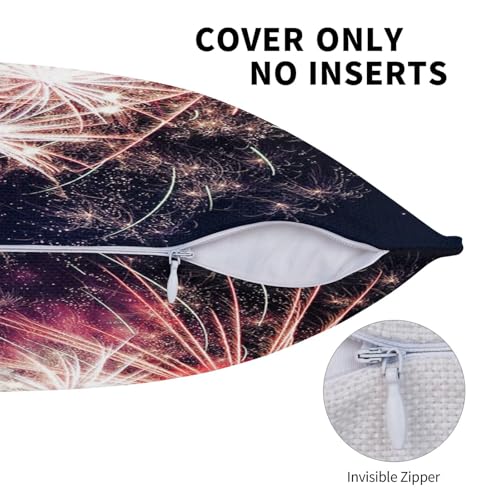 Taies d'oreiller lin feu d'artifice lot de 2 anti plis pour lit