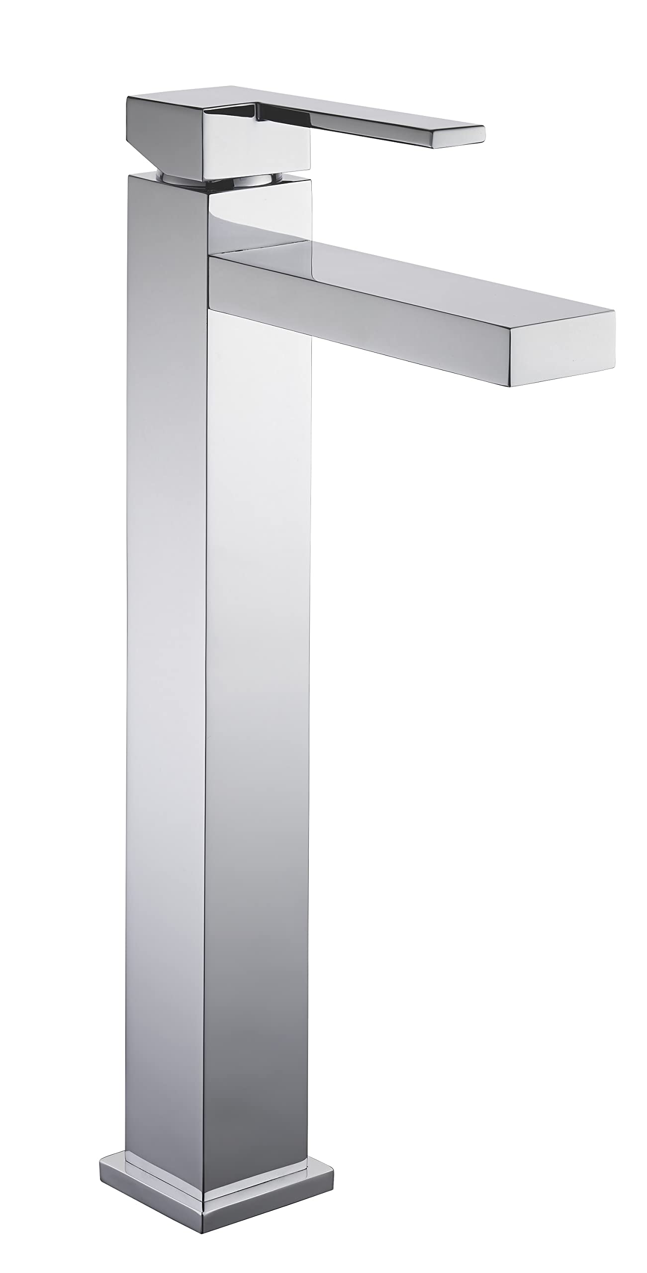 Grifo para Lavabo sobre Encimera CUARTO Cromado | Mezclador Monomando de Cuerpo Alto con Diseño Elegante y Minimalista | Ideal para Lavabos de Apoyo | Cartucho Cerámico Incluido | by EUROSANIT