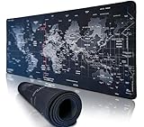 Orvio World Map XL Mouse Pad – Large 31.50 x 11.8 inches Gaming Desk Mat, Extended Non-Slip Mousepad for Computer, Laptop & PC