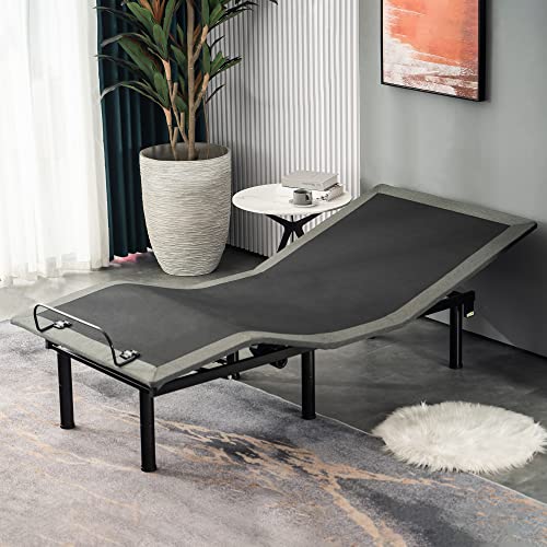 Mcombo Adjustable Bed Frame With Wireless Remote, Electric Adjustable Beds Base, No Tools Required Assembly, Separate Head And Foot Incline, Anti-Snore N106Tx(Twin Xl, Adjustable Frame Only) #TOP7