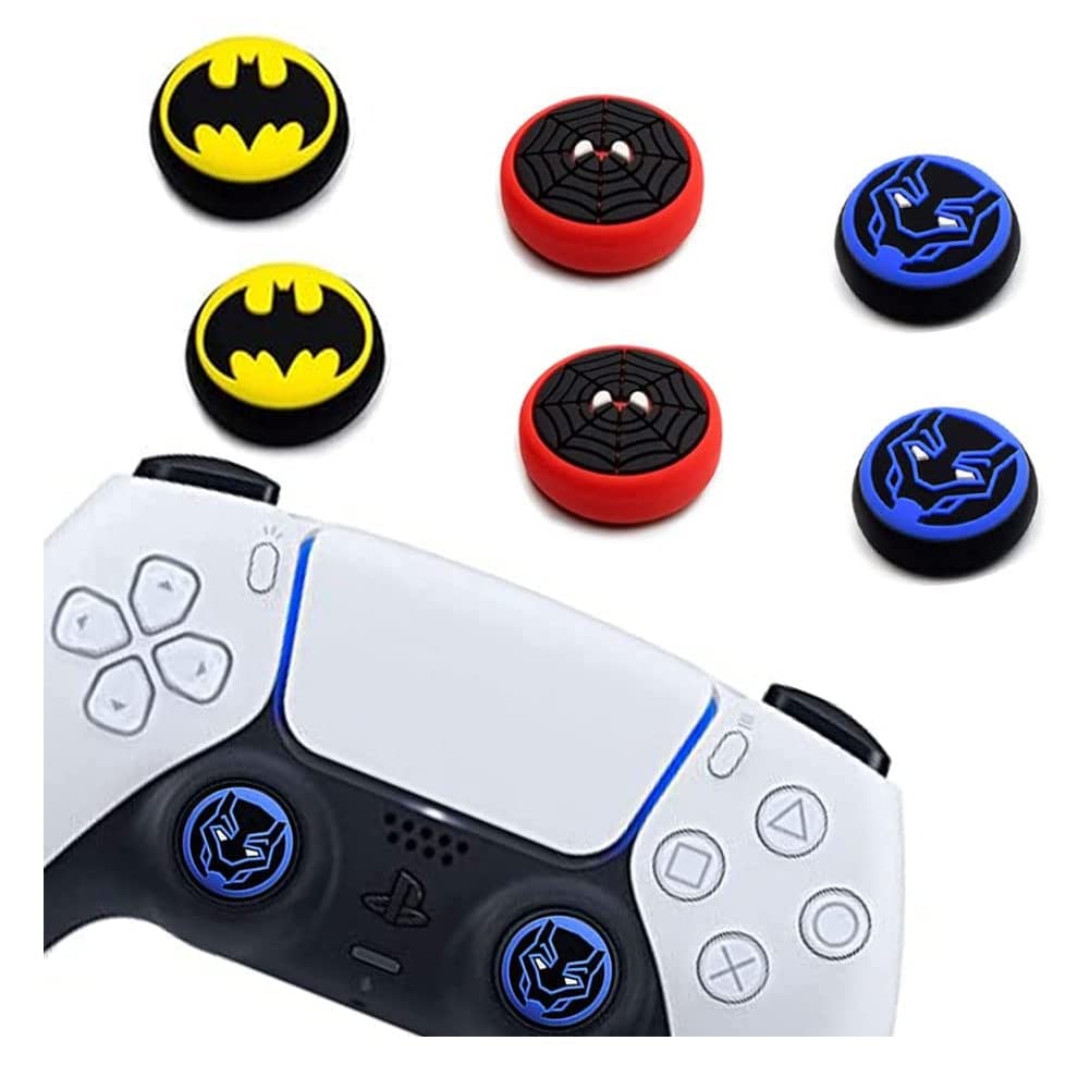 6PCS Analog Thumb Grip Cover, Dualsense Wireless Controller Game Remote Joystick Cap, Magical Non-Slip Silicone Grip Protective Cover, Suitable for PS5/PS4/Xbox one/360/NS PRO