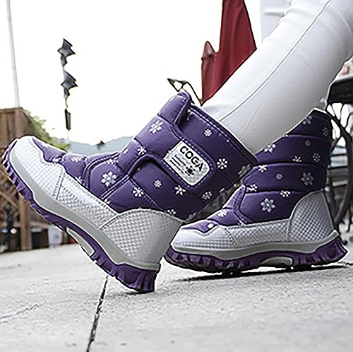 IWIHMIV Kids Snow Boots Boys Girls Winter Warm Waterproof Outdoor Snow Boots Snow Boots for Toddlers3