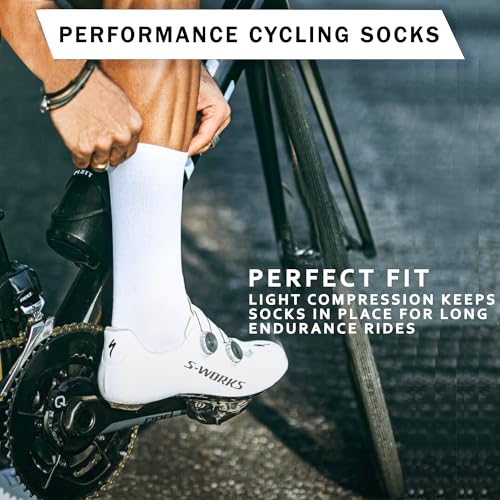 Performance Cycling Socks – Compression, Moisture-Wicking Crew Bike Socks2