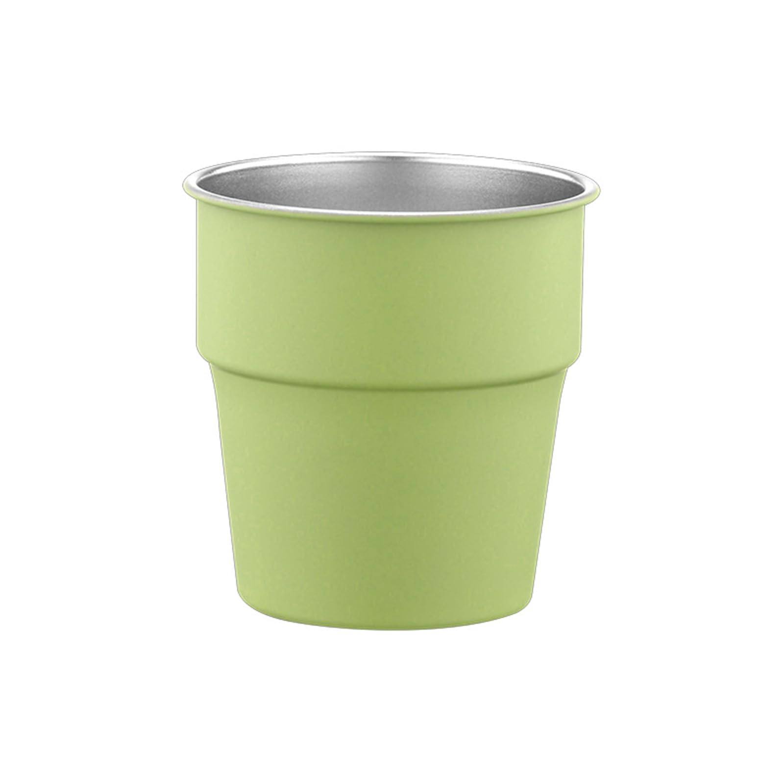 MALSSE 6 Pack Metal Camping Cup Coffee Cup Drinkings Cups 304Stainless Steel Texture Beverage Suitable for Outdoor Activity Metal Drinking Cups