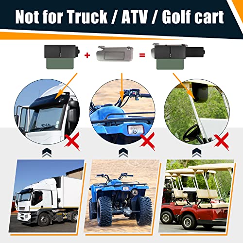 Veharvim VH-SV24 2 Pack Polarized Sun Visor Extender/ Extension With Pc Lens And Side Sunshade, Anti-Glare thumb #6
