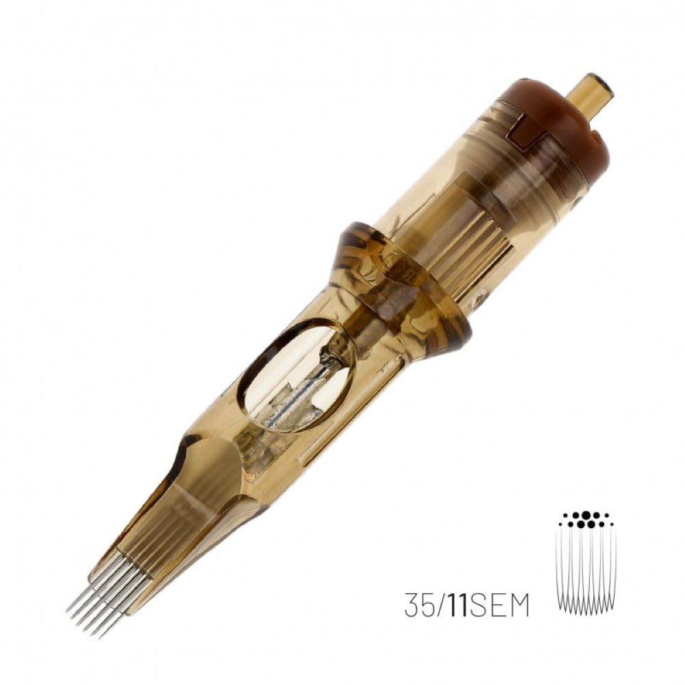 Kwadron - Tattoo Nadeln Set Cartridges 20 Stück #12 0.35mm Soft Edge Magnum - Long Taper, 35/11SEMLT - Tattoo Zubehör, Supplies Cartridge Machine Pens - Tintenfluss für Konturen, präzise Linien