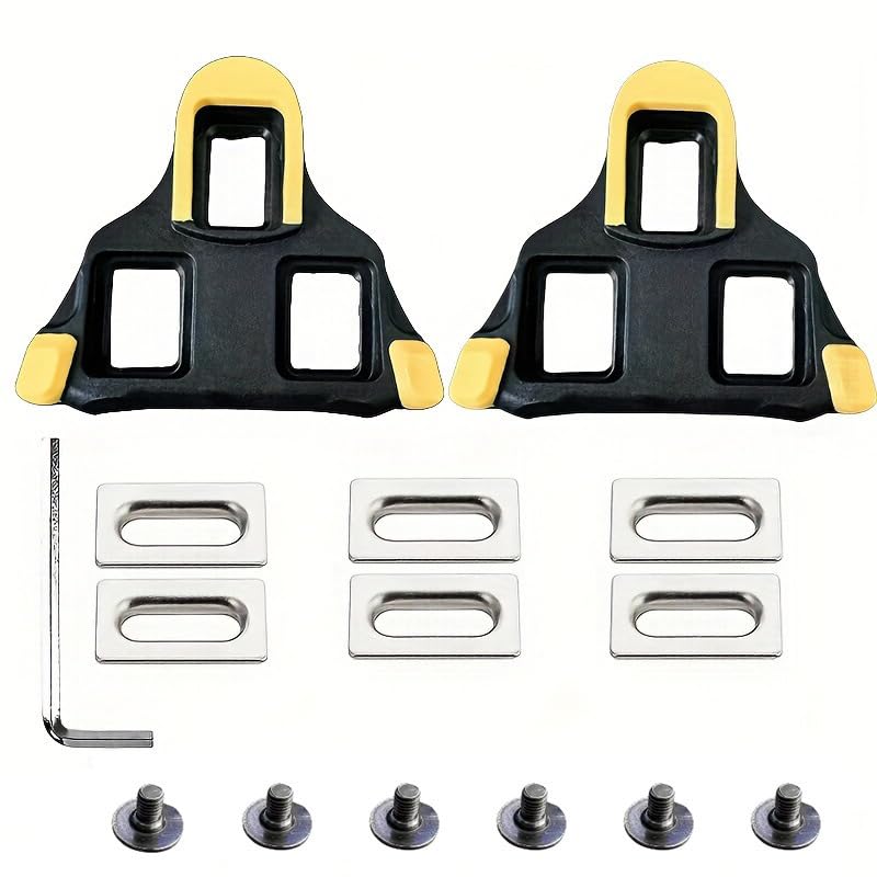 Calas SPD para Zapatillas MTB, Set Antideslizante Resistente para Indoor Cycling, Entrenamiento y Recambio de Pedales(Black-SPD)