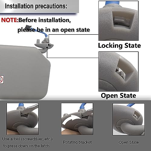 image for CRAZYPARTS Driver Left & Passenger Right Side Sun Visor Replacement Co