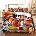 Dragonball Z Goku Set Copripiumino Stampato PROTAGONISTI Goku Copripiumino Anime Movie Poster Set di Biancheria da Letto per Bambini Adolescenti Ragazzi Ragazza, Decorazione della Stanza