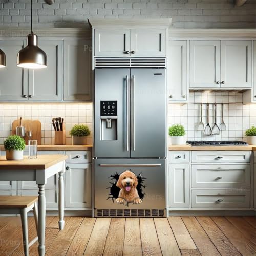 Image of Cute Dog Stickers for Car Window Decals Waterproof Funny Sticker (Goldendoodle Stickers)