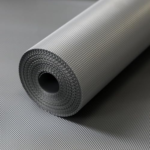 Image of EVA Fridge Shelf Liner Roll, Washable Drawer Mat Sheet, Cut-to-Size Cabinet & Refrigerator Shelf Protector, Food Contact Suitable Multipurpose Kitchen Table Liner Roll, 3 Meter (Grey Grey)