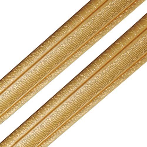 Zócalos autoadhesivos de espuma amarillos para pared, pack de 2 rollos de 2.2m x 8cm 2