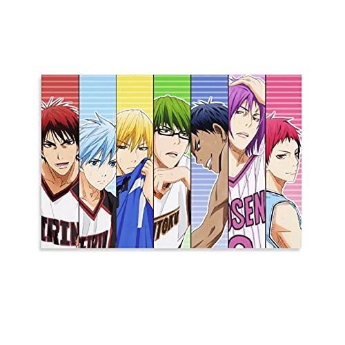 黒子のバスケアニメウォールアートキャンバスプリントポスター子供部屋デコレーション絵画壁デコレーション08×12inch（20×30cm）