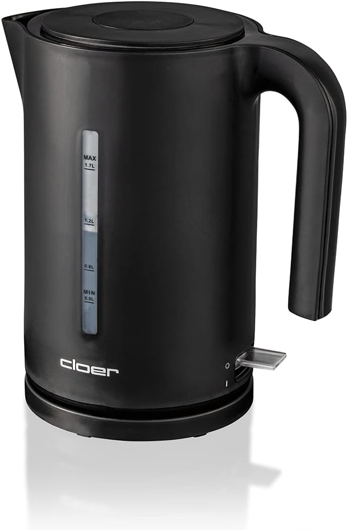 4110 Kettle, 2200 Watts, Large Water Level Indicator, Overheating and Dry Boil Protection, 1.7 Litre, Black