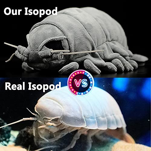 Zhongxin Made Isopod Plush - Lifelike 12” Isopod Stuffed Animal, Realistic Bathynomus Giganteus Arthropod Insect Plushie, Soft Crustaceans Animals Toys Model Dolls Gifts For Kids #TOP1