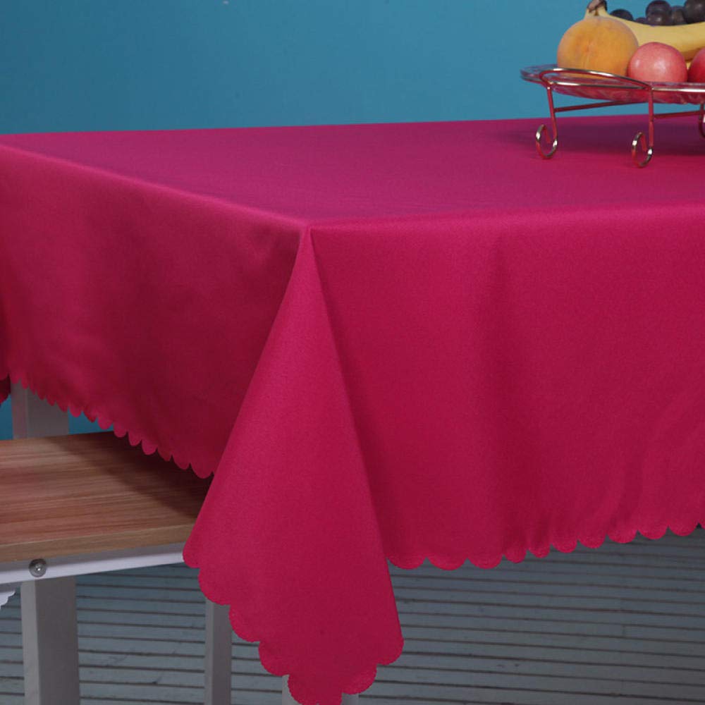 Schutz Tischdecke Folie Lebensmittelecht Weichverschleißfest Abwaschbare Tischdecke nach Wunschmaß Rosa 140 × 200cm