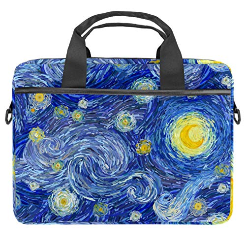 Sacoche bandoulière ordinateur portable 14 pouces bleu pour cours et bureau