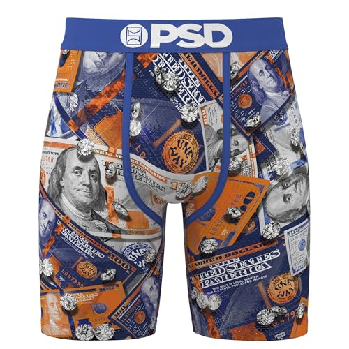 PSD Men's Boxer Briefs - One Way Benjis Micro Mesh, 7 Inch Inseam, Moisture-Wicking, 4-Way Stretch, Boxer Briefs for Men, Large