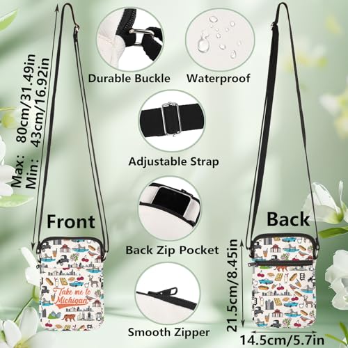 WZMPA Michigan State Vacation Crossbody Bag Michigan Souvenirs Gift Take Me To Michigan Shoulder Bag City Travel Merchandise2