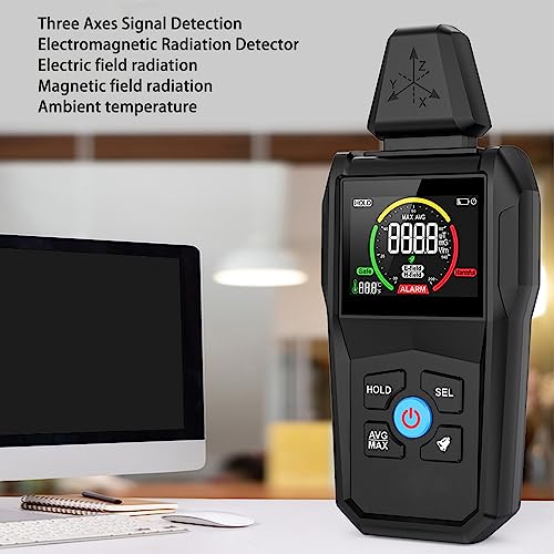 Medidor EMF con pantalla LCD retroiluminada y alarma sonora miniatura 6