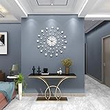 JUJUDA Large Wall Clocks for Living Room Decor Extra Modern Big Silent Wall Clocks for Home Kitchen Bedroom Indoor Decorative Giant Crystal Wall Clock Non Ticking Battery Operated Quartz for Bathroom