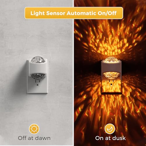 Image of L LOHAS LED Night Light for Kids,Plug in Night Light with Light Sensor,Multi-Color Projector Light for Kids Playroom Ceiling Decor Home Theater Party