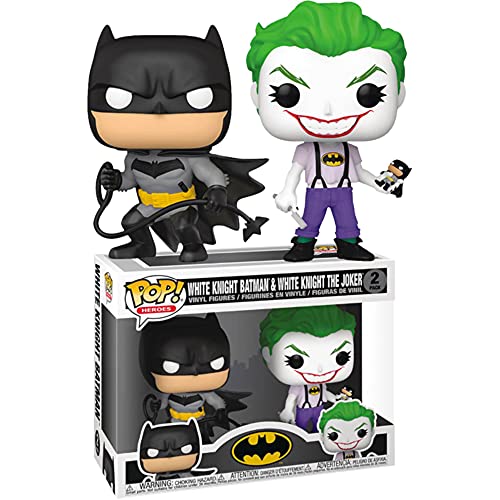 San Diego Comic-Con 2021 Exclusive Pop! Dc Heroes: Batman White Knight: Batman & Joker Vinyl Figure 2-Pack #TOP3