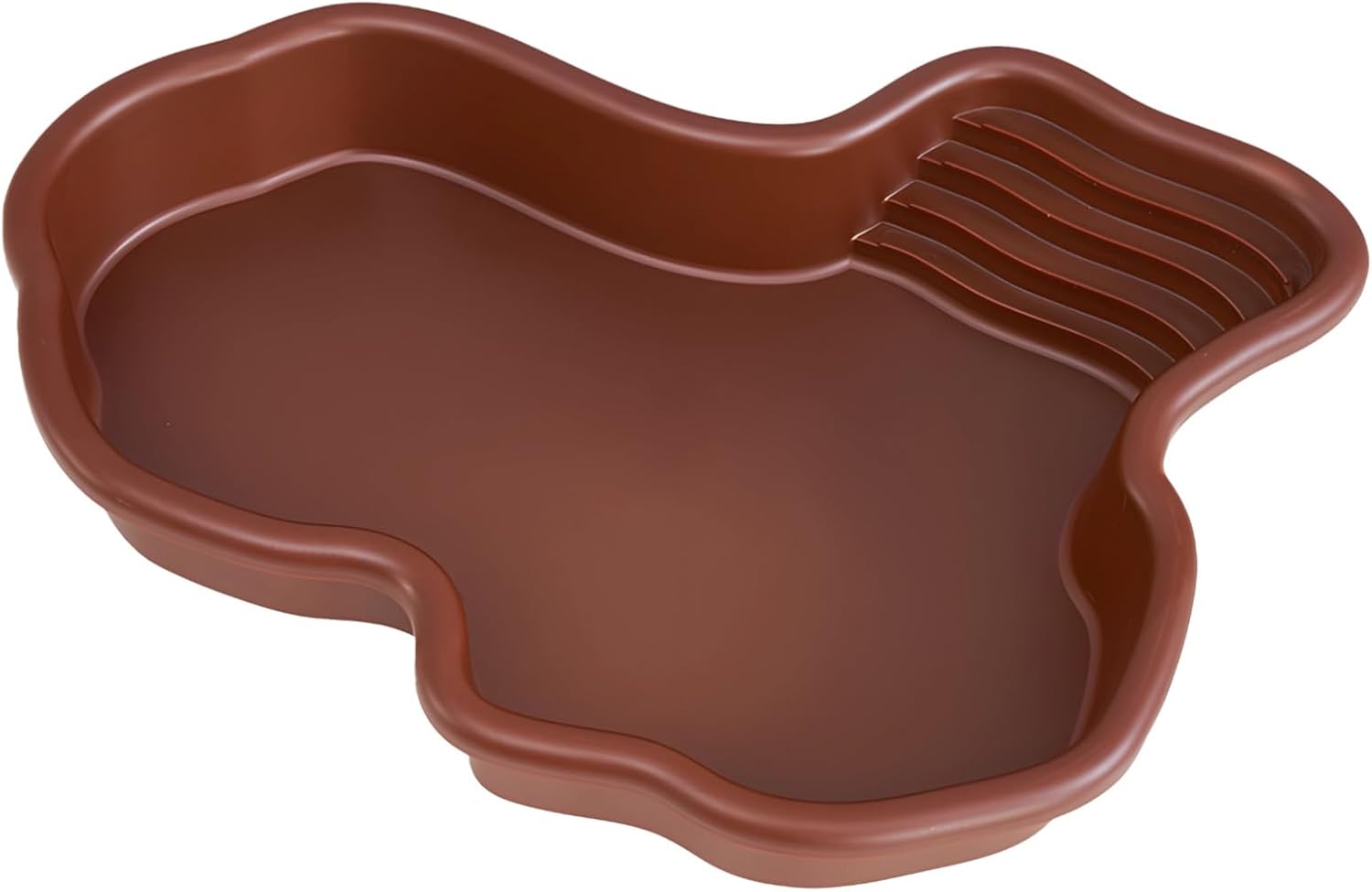 Reptile Bathing Pool, Extra Large Reptile Water Bowl, Irregular Freeform Design, Gecko Feeding Dish, Plastic Snake Water Dish for Turtles